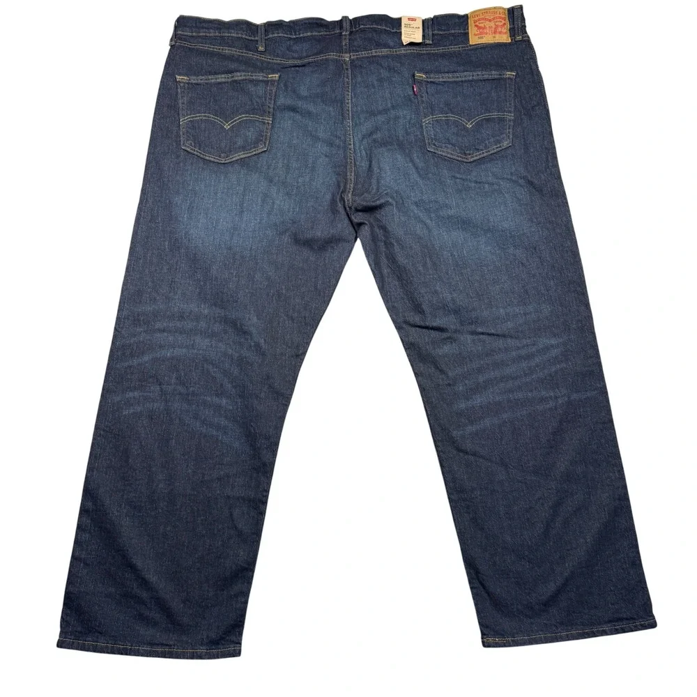 Levi's 505 Regular Mens 54x30 Dark Wash Stretch Big‎ & Tall Jeans NWT